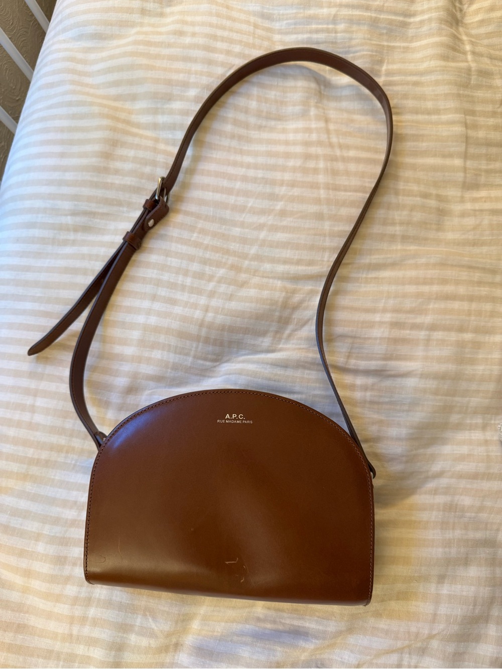A.P.C. Leather Demi moon cross body bag